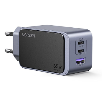 Incarcator Retea Nexode S 65W Fast Charger EU 2x USB-C  1x USB-A Gri