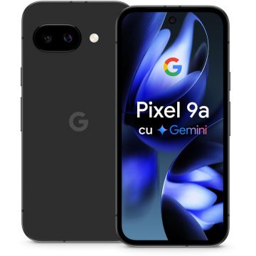 Smartphone Google Pixel 9a, 256GB, 8GB RAM, Dual SIM, 5G, Tri-Camera, Obsidian Black