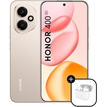 Smartphone Honor 400, 512GB, 8GB RAM, Dual SIM, 4G, Tri-Camera, Desert Gold + Casti HONOR Choice Earbuds X7e Active