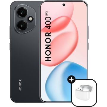 Smartphone Honor 400, 512GB, 8GB RAM, Dual SIM, 4G, Tri-Camera, Midnight Black + Casti HONOR Choice Earbuds X7e Active