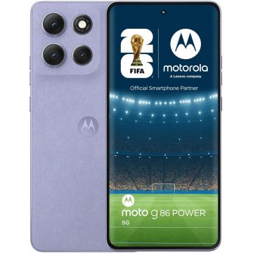 Smartphone Motorola g86 Power, 256GB, 12GB RAM, Dual SIM, 5G, Tri-Camera, PANTONE Cosmic Sky (lilac blue)