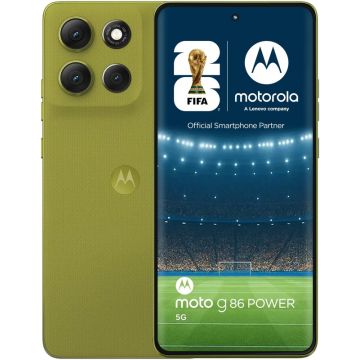 Smartphone Motorola g86 Power, 256GB, 12GB RAM, Dual SIM, 5G, Tri-Camera, PANTONE Golden Cypress (green)