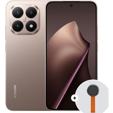 Smartphone Xiaomi 15T, 256GB, 12GB RAM, Dual SIM, 5G, 4-Camere, Rose Gold + Woven Strap Ring Stand