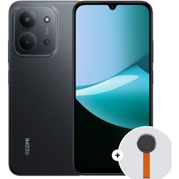 Smartphone Xiaomi Redmi 15C, 256GB, 4GB RAM, 4G, Tri-Camera, Midnight Black + Woven Strap Ring Stand