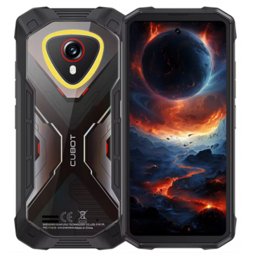 Telefon mobil Cubot King Kong MINI 4, Negru, 4G, 4.7   IPS, 16GB RAM (6GB+10GB Extensibili), 128GB ROM, 48MP, Android 15, Unisoc, NFC, Face ID, 4700mAh, Dual SIM