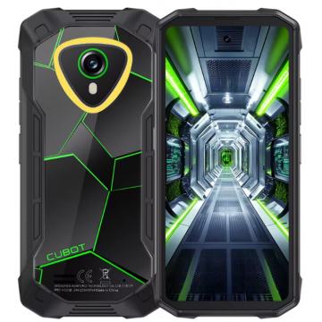 Telefon mobil Cubot King Kong MINI 4, Verde, 4G, 4.7   IPS, 16GB RAM (6GB+10GB Extensibili), 128GB ROM, 48MP, Android 15, Unisoc, NFC, Face ID, 4700mAh, Dual SIM