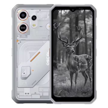 Telefon Mobil OSCAL MARINE 3 Alb, 4G, 6.56   HD+ 90Hz, 24GB RAM (8GB + 16GB Extensibili),  128GB ROM, Camera Infrarosu Night Vision 13MP, 5000mAh, Android 16, MediaTek Helio G81, NFC, Dual SIM