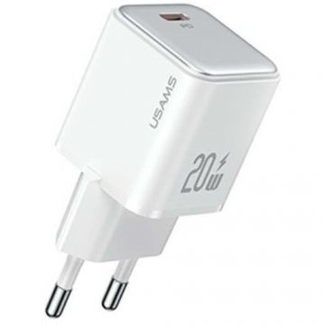 Usams Incarcator Usams T20 2XUSB 2,1A , alb