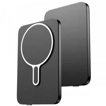 3MK Baterie Externa Wireless 3MK MagSnap Go, 5000mAh, 20W, PD + FQI, 1 x QI - 1 x USB-C, Gri