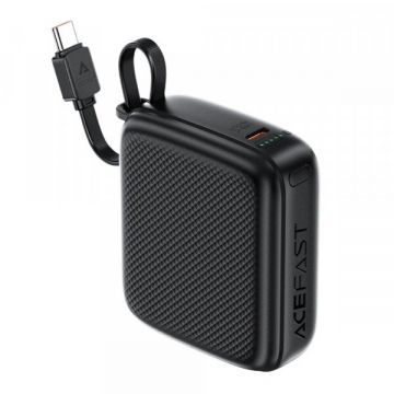 AceFast Baterie Externa Acefast M15, 10000mAh, 20W, PD, 2 x USB-C, Neagra