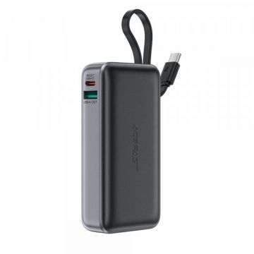 AceFast Baterie Externa Acefast M7, 10000mAh, 30W, QC + PD, 1 x USB-A - 2 x USB-C, Neagra
