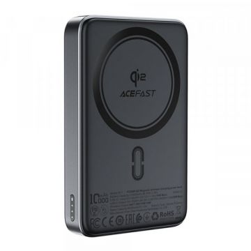 AceFast Baterie Externa Wireless Acefast M11, 10000mAh, 30W, PD + FQI, 1 x QI - 1 x USB-C, Neagra