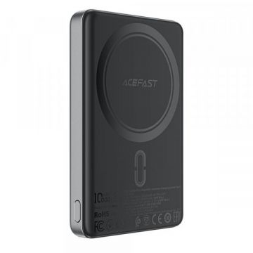 AceFast Baterie Externa Wireless Acefast M12, 10000mAh, 20W, PD + FQI, 1 x QI - 1 x USB-C, Neagra
