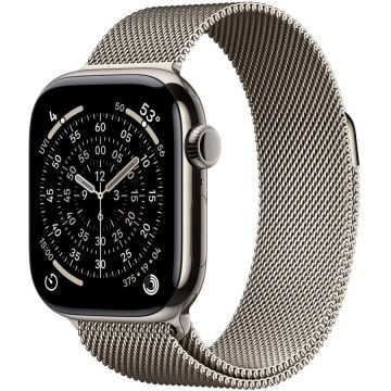 Apple Apple Watch 11 GPS + Cellular, Carcasa Natural Titanium 42mm, Natural Milanese Loop