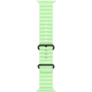 Apple Apple Watch 49mm Band:  Neon Green Ocean Band Extension - Black Titanium Finish