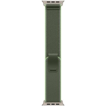 Apple Apple Watch 49mm Loop:  Green/Neon Trail Loop - M/L - Natural Titanium Finish