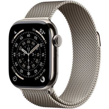 Apple Smartwatch Apple Watch Series 11, Cellular, GPS, 46mm Carcasa Natural Titanium, Natural Milanese Loop - S/M