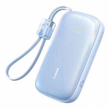 BASEUS Baterie Externa Baseus EnerFill FC21 Qpow 3 Ultra, 20000mAh, 22.5W, QC + PD, 1 x USB-A - 1 x USB-C, Albastra