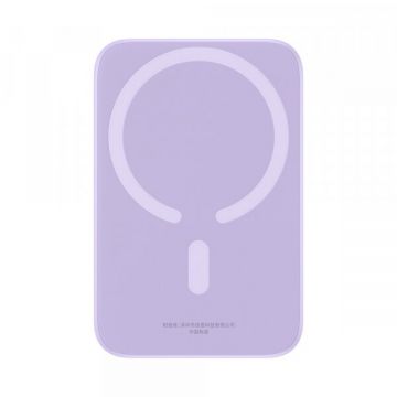 BASEUS Baterie Externa Wireless Baseus Mini Air, 6000mAh, 20W, PD + FQI, 1 x QI - 1 x USB-C, Mov