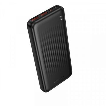 Borofone Baterie Externa Borofone BJ80A Clever, 10000mAh, 22.5W, QC + PD, 1 x USB-C - 2 x USB-A, Neagra