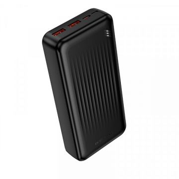 Borofone Baterie Externa Borofone BJ80A Clever, 20000mAh, 22.5W, QC + PD, 1 x USB-C - 2 x USB-A, Neagra