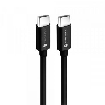 Forcell Cablu Date si Incarcare USB-C - USB-C Forcell F-Energy C338, 60W, 0.25m, Negru