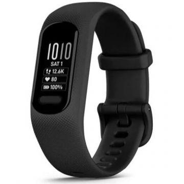 GARMIN Bratara fitness Garmin vivosmart 5, curea neagra din silicon, small/medium