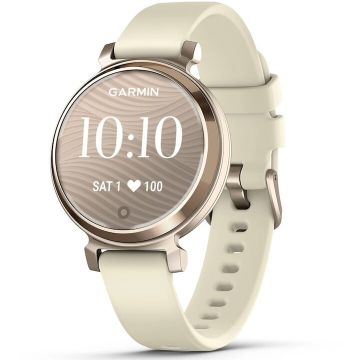GARMIN Smarwatch Garmin Lily 2, display 35 mm, Curea silicon, Bluethooth, Android / iOS, Cream Gold/Coconut