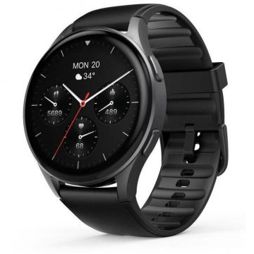 Hama Ceas inteligent Hama 8900, 1,43  inch, AMOLED, carcasa neagra, Curea silicon Negru