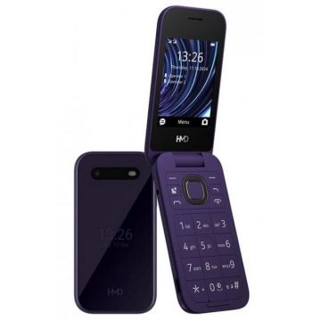 HMD Telefon mobil pliabil HMD 2660 Flip TA-1711, Dual SIM, 64MB RAM, 128MB, 4G LTE,Violet