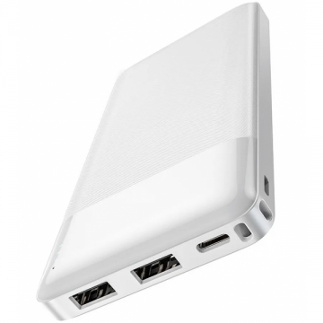 HOCO Baterie Externa HOCO J72, 10000mAh, 10W, 2 x USB-A, Alba