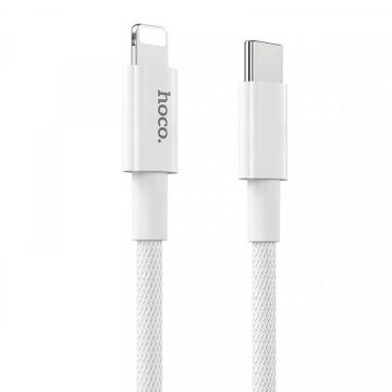 HOCO Cablu Date si Incarcare USB-C - Lightning HOCO X56, 20W, 1m, Alb
