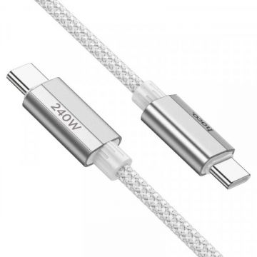 HOCO Cablu Date si Incarcare USB-C - USB-C HOCO U134, 240W, 1.8m, Gri