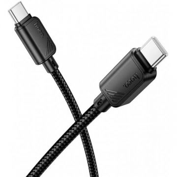 HOCO Cablu Date si Incarcare USB-C - USB-C HOCO X113, 60W, 1m, Negru