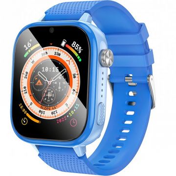 HOCO Smartwatch HOCO Y101 Kids, 680mAh, Ecran 1.83 inch, Cartela 4G, Apeluri BT si GPS,Albastru