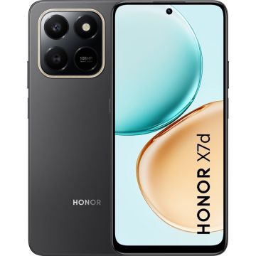 Honor Telefon Honor X7d, 4G, 6.77 inch, 6GB RAM, 128GB, Dual SIM, 6350mAh, Negru Catifea
