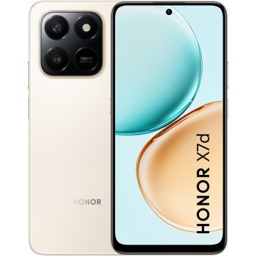 Honor Telefon mobil Honor X7d, Dual SIM, 4G, 6.77 inch, 6GB RAM, 128GB, 6350mAh, Auriu