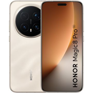 Honor Telefon mobil HonorMagic 8 Pro, 6.71 inch, 5G, Dual SIM, 12GB RAM, 512GB, 50MP/200MP+50MP+50MP, 6270mAh, Auriu