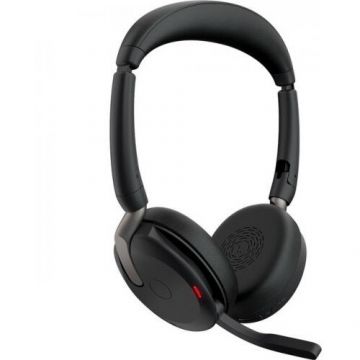 Jabra Casti cu microfon Jabra Evolve2 65 Flex Stereo UC, USB-A, Bluetooth, Incarcator Wireless, Negru