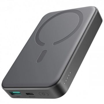 JOYROOM Baterie Externa Wireless Joyroom JR-W020, 10000mAh, 20W, QC + PD + FQI, 1 x QI - 1 x USB-A - 1 x USB-C, Neagra