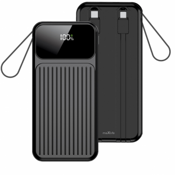 MaXlife Baterie Externa MaXlife MXPB-06, 10000mAh, 22.5W, QC + PD, 1 x Lightning - 2 x USB-A - 2 x USB-C, Neagra