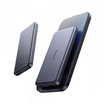 Mcdodo Baterie Externa Wireless McDodo MC-3781 Meta, 10000mAh, 20W, PD + FQI, 1 x QI - 2 x USB-C, Neagra