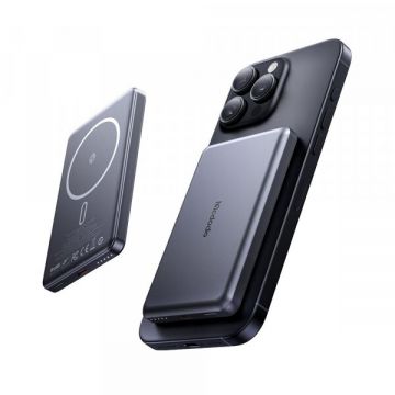 Mcdodo Baterie Externa Wireless McDodo MC-4641 Meta, 5000mAh, 20W, PD + FQI, 1 x QI - 1 x USB-C, Neagra