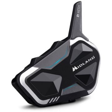 MIDLAND Casti Motorbike Intercom Midland R1 MESH, SINGLE, Negru
