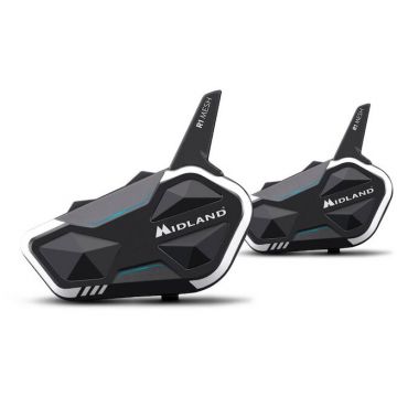 MIDLAND Sistem de comunicare motorbike Intercom Midland R1 MESH TWIN, Negru
