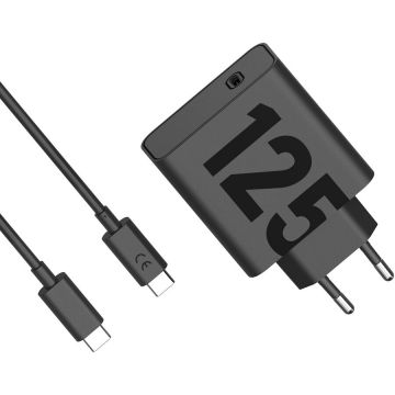 Motorola Incarcator retea Motorola TurboPower 125W GaN, port USB Type-C, inclus cablu USB Type-C (6.5A), Negru
