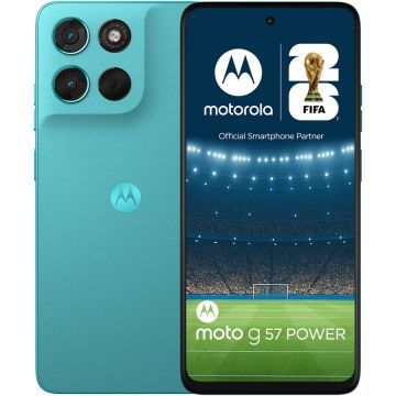 Motorola Telefon mobil Motorola G57 Power, Dual SIM, 256GB, 12GB RAM, 5G, Pantone, Albastru teal