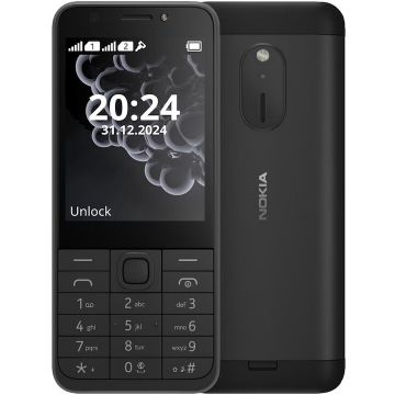 Nokia Telefon mobil Nokia 230 (2024), Dual SIM, display 2.8 inch, spate metalic, baterie 1450 mAh, USB Type-C, Negru