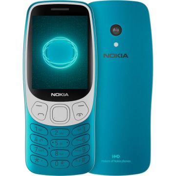 Nokia Telefon mobil Nokia 3210 Dual SIM cu butoane, 4G,  USB Type-C, Albastru Scuba