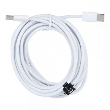 OEM Cablu Date si Incarcare USB-C - USB-C OEM HD26, 30W, 3m, Alb
